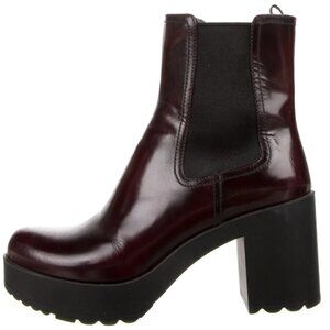 Prada Patent Leather Chelsea Boots Women's Size: 9 | IT 39